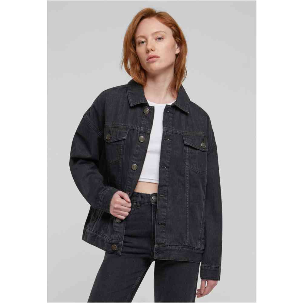 Urban Classics - Oversized 90[uc=x2018]s Denim Veste - Noir
